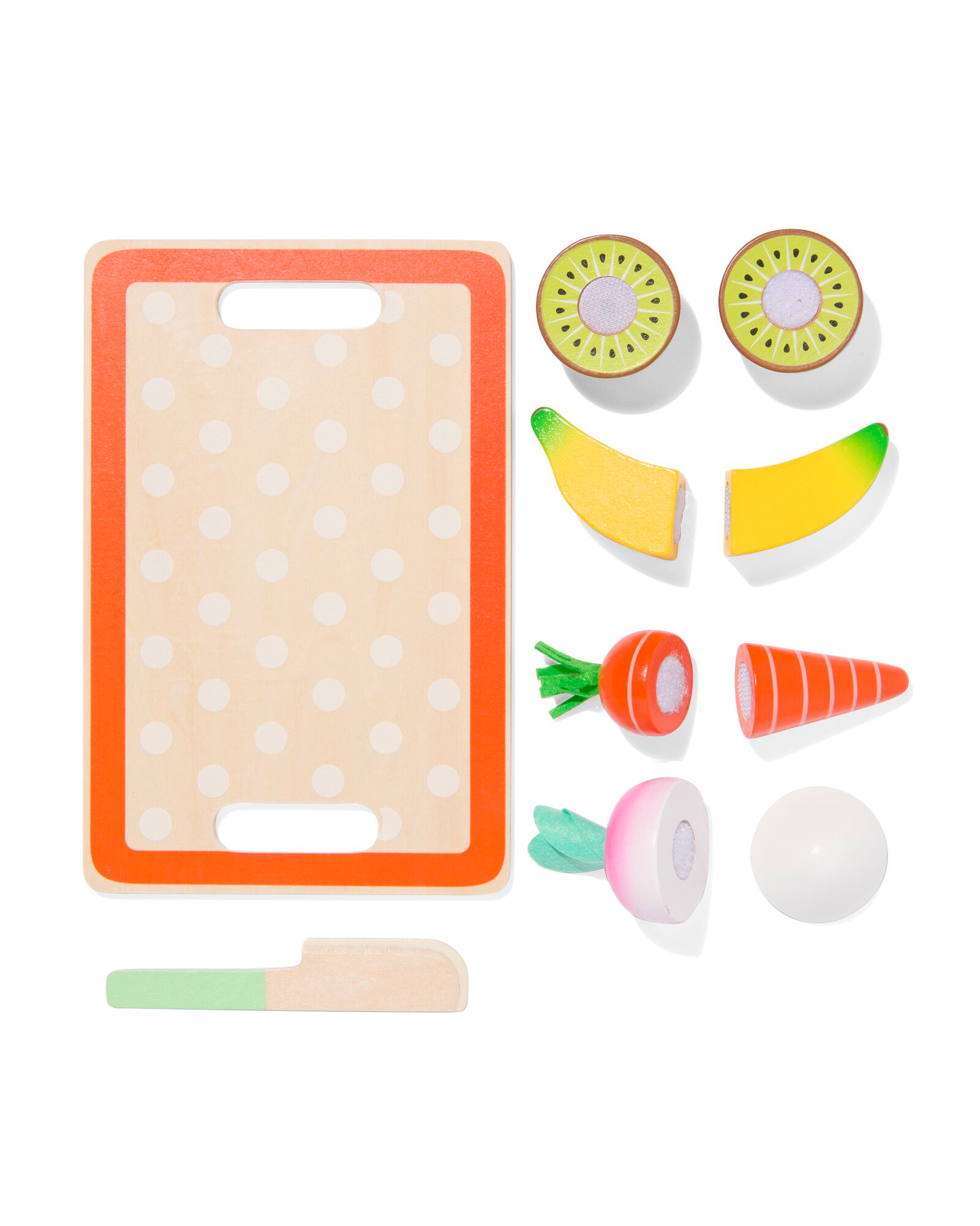 ensemble en bois fruits et l&eacute;gumes 6 pi&egrave;ces - 15140137 - HEMA