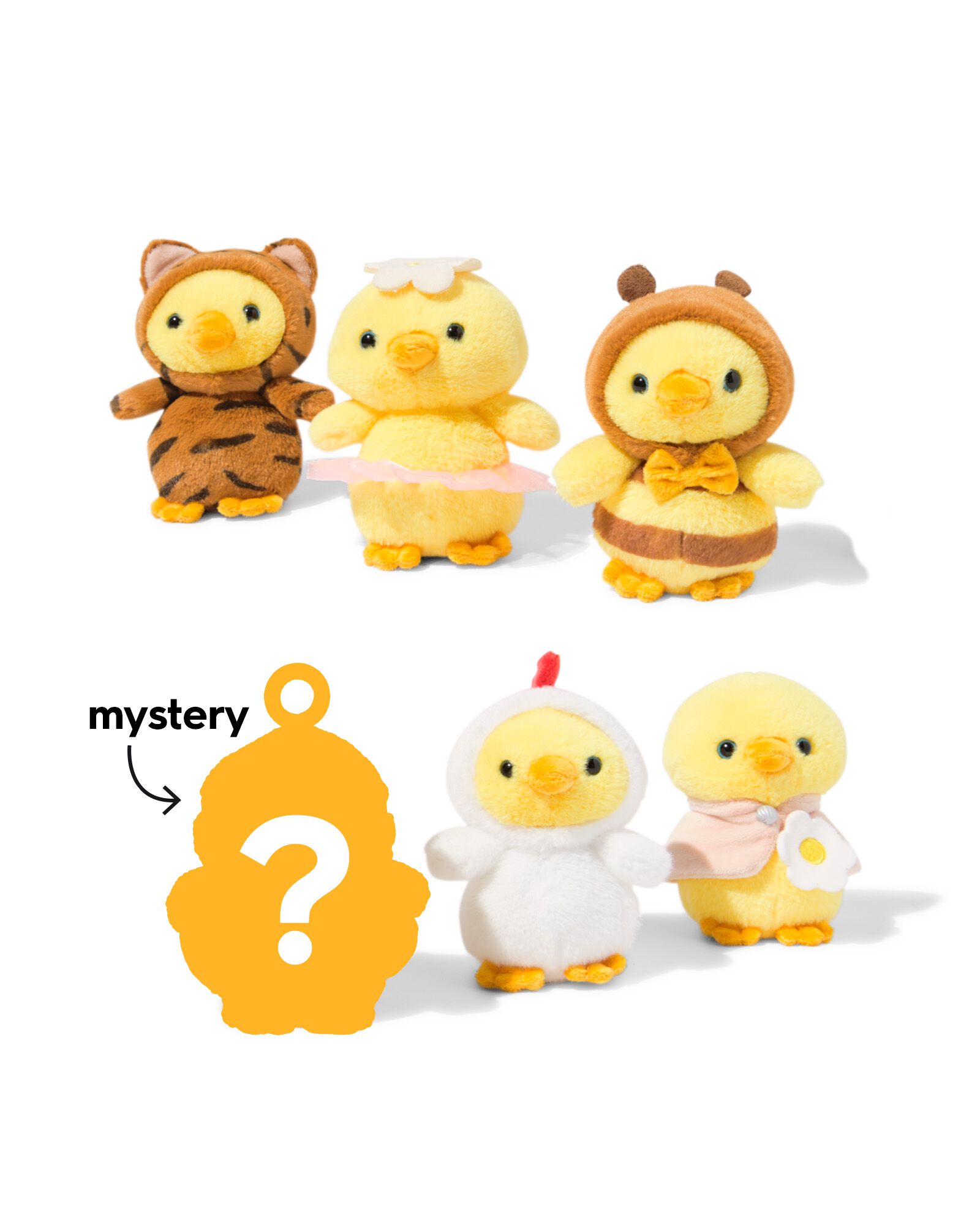 porte-cl&eacute;s peluche poussins mystery box - 25800194 - HEMA