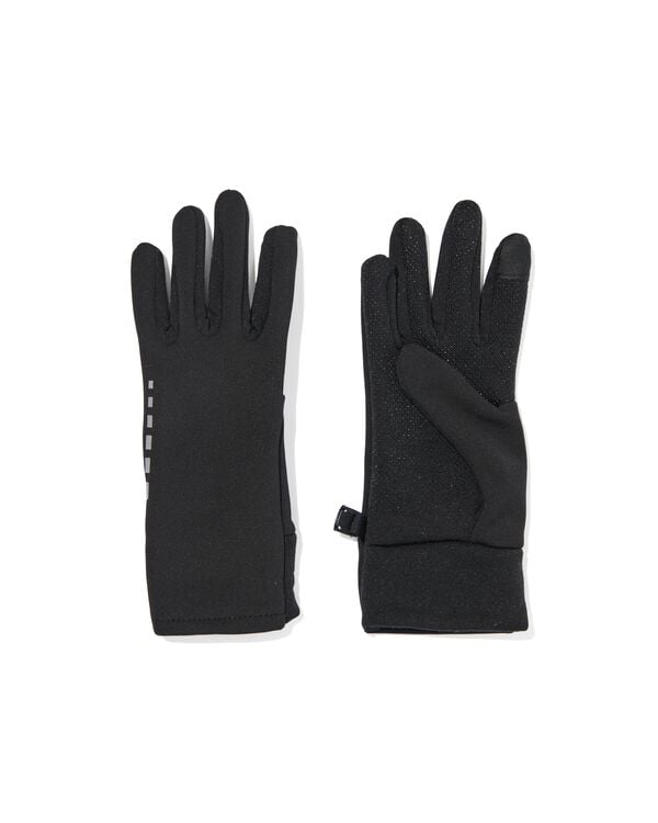kinderhandschoenen softshell met touchscreen zwart zwart - 16780050BLACK - HEMA