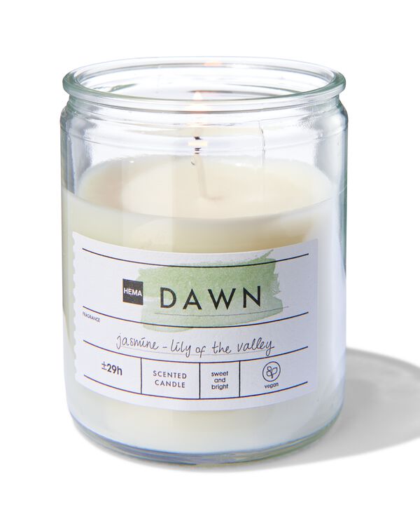 bougie parfum&eacute;e dans un verre &Oslash;6.5 dawn - 13502450 - HEMA