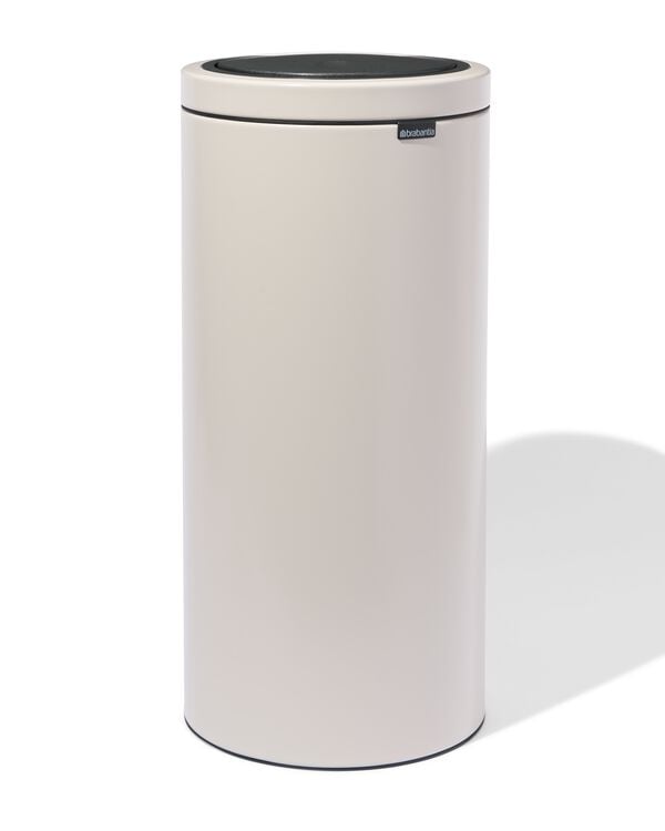 Brabantia Touch Bin Flat Top prullenbak 30L Soft Beige -  beige beige - 2000000360 - HEMA