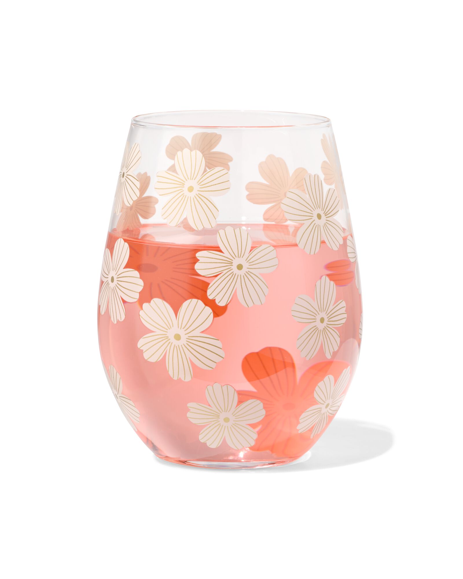 verre 550 ml fleurs - 60100530 - HEMA