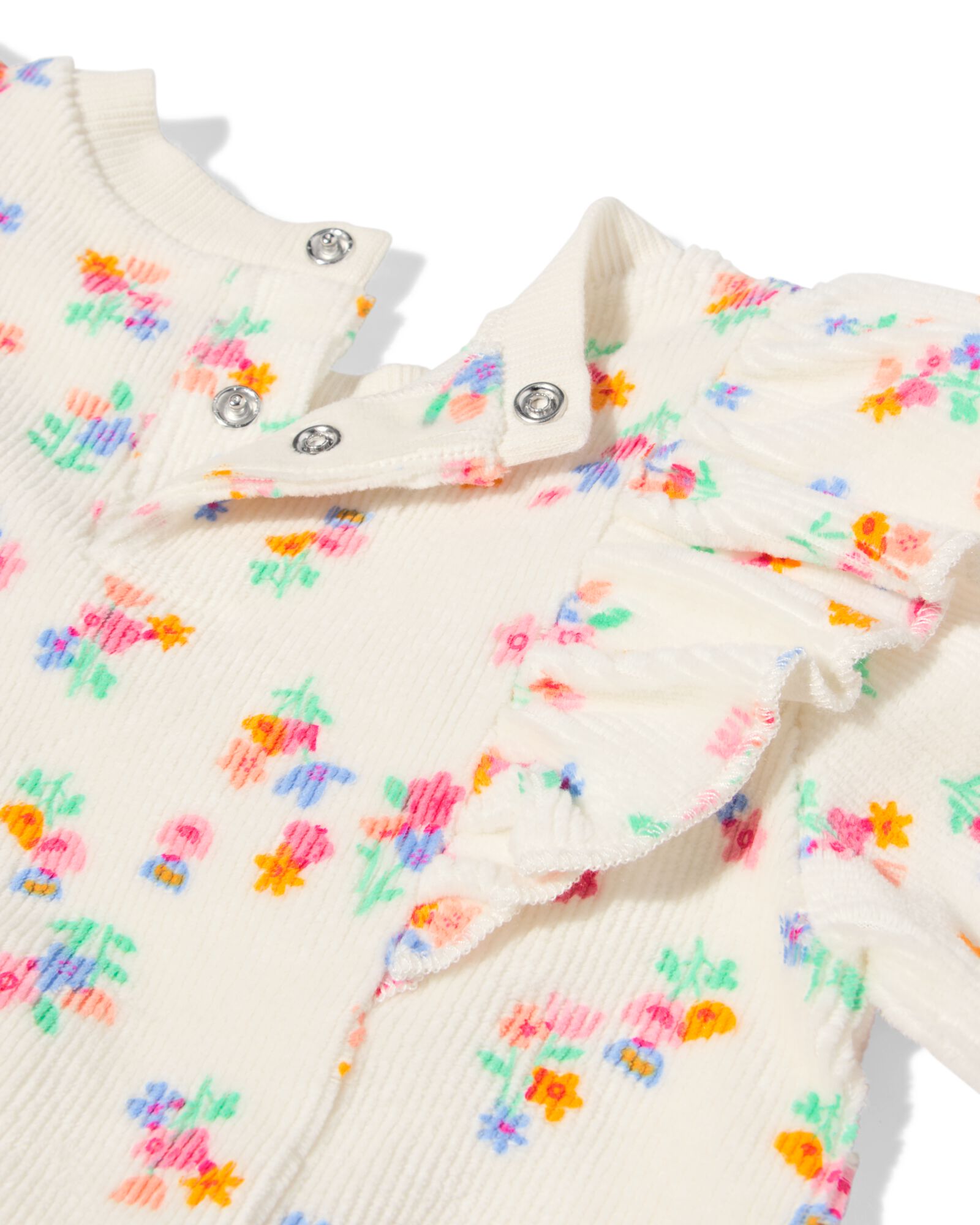 pull b&eacute;b&eacute; velours c&ocirc;tel&eacute; fleurs &eacute;cru &eacute;cru - 33058270ECRU - HEMA