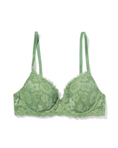 voorgevormde kanten bh met beugel groen groen - 21805545GREEN - HEMA