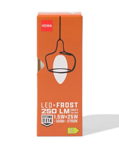bougie led frost E14 1,5W 250lm - 20000053 - HEMA