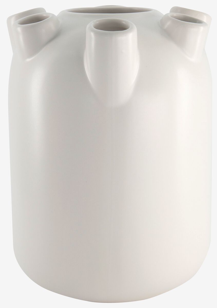 vase à tulipes Ø18.5x22 céramique blanc - 13321050 - HEMA