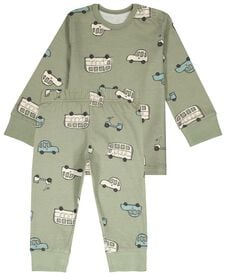 pyjama bébé coton voiture vert vert - 1000028711 - HEMA