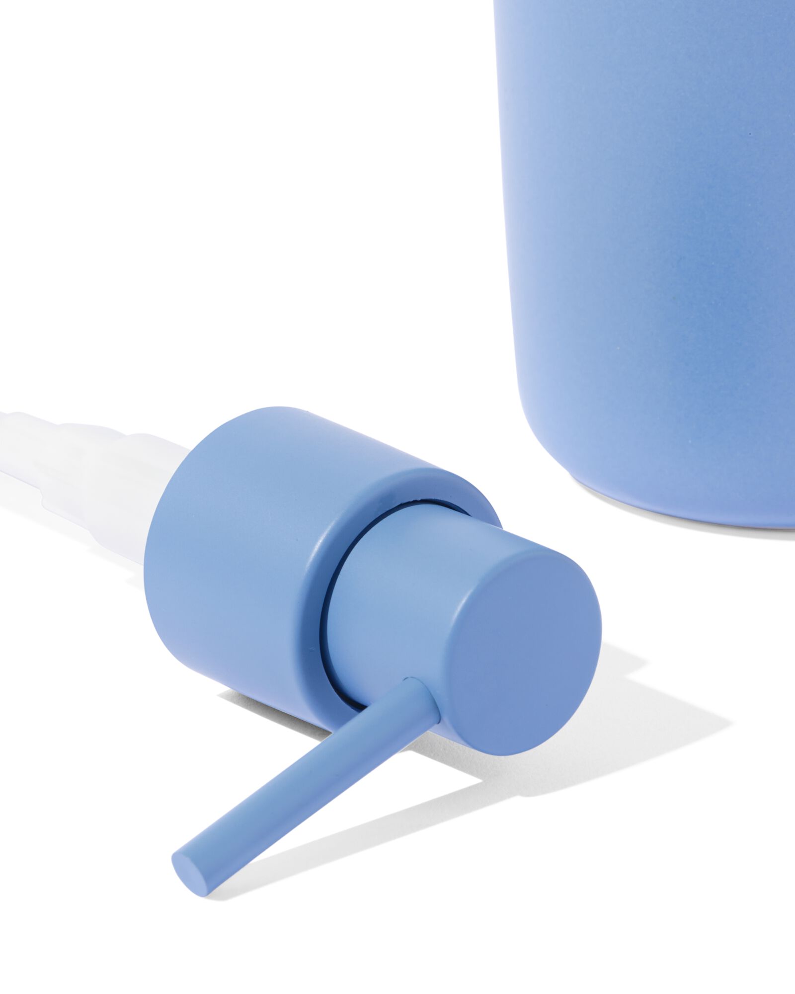 pompe &agrave; savon &Oslash;8x15 c&eacute;ramique bleu mat - 80350150 - HEMA