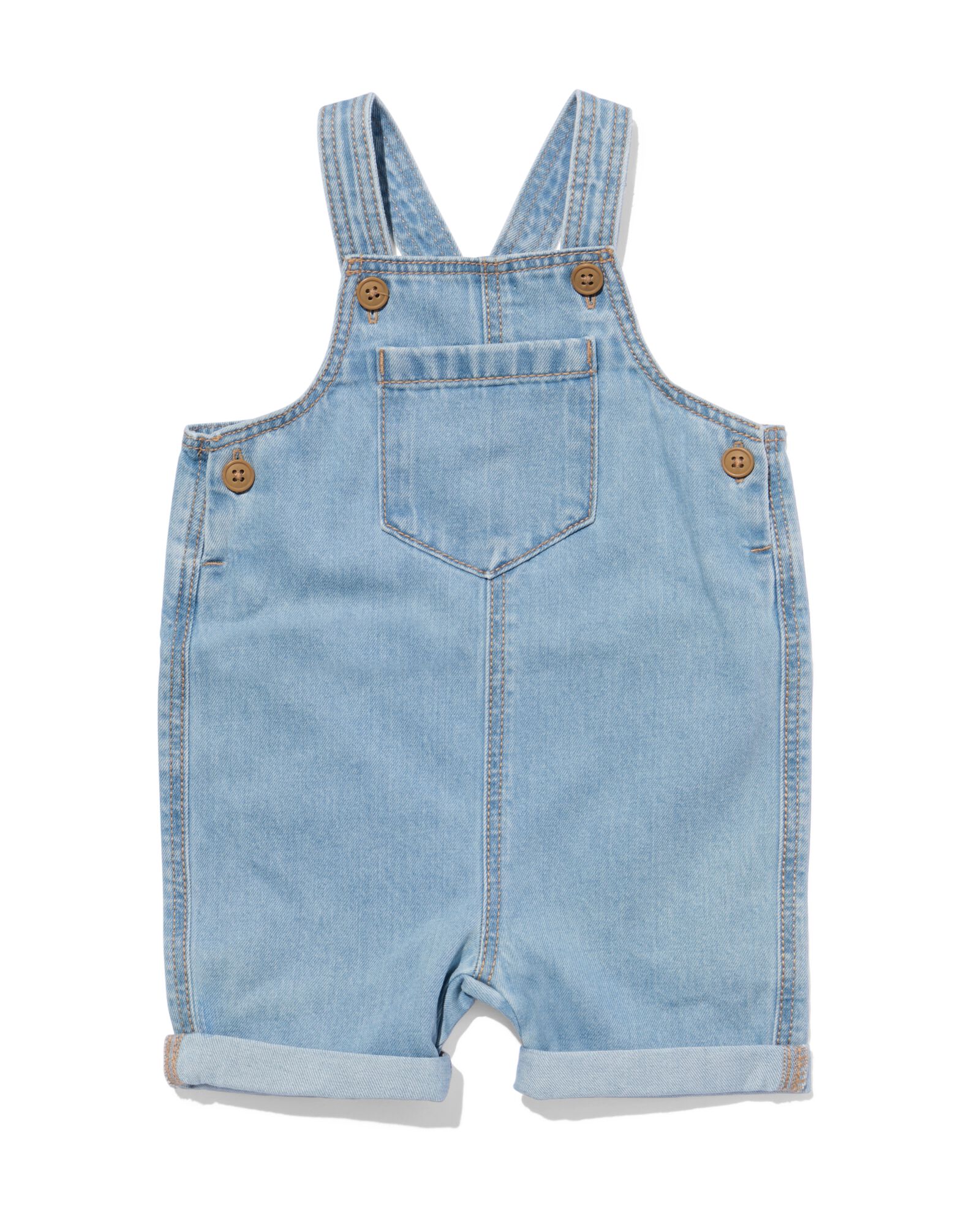 salopette courte b&eacute;b&eacute; denim denim - 33101450DENIM - HEMA