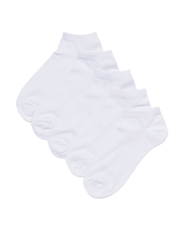 5 Paar Damen-Kurzsocken mit Baumwolle wei&szlig; wei&szlig; - 1000026990 - HEMA