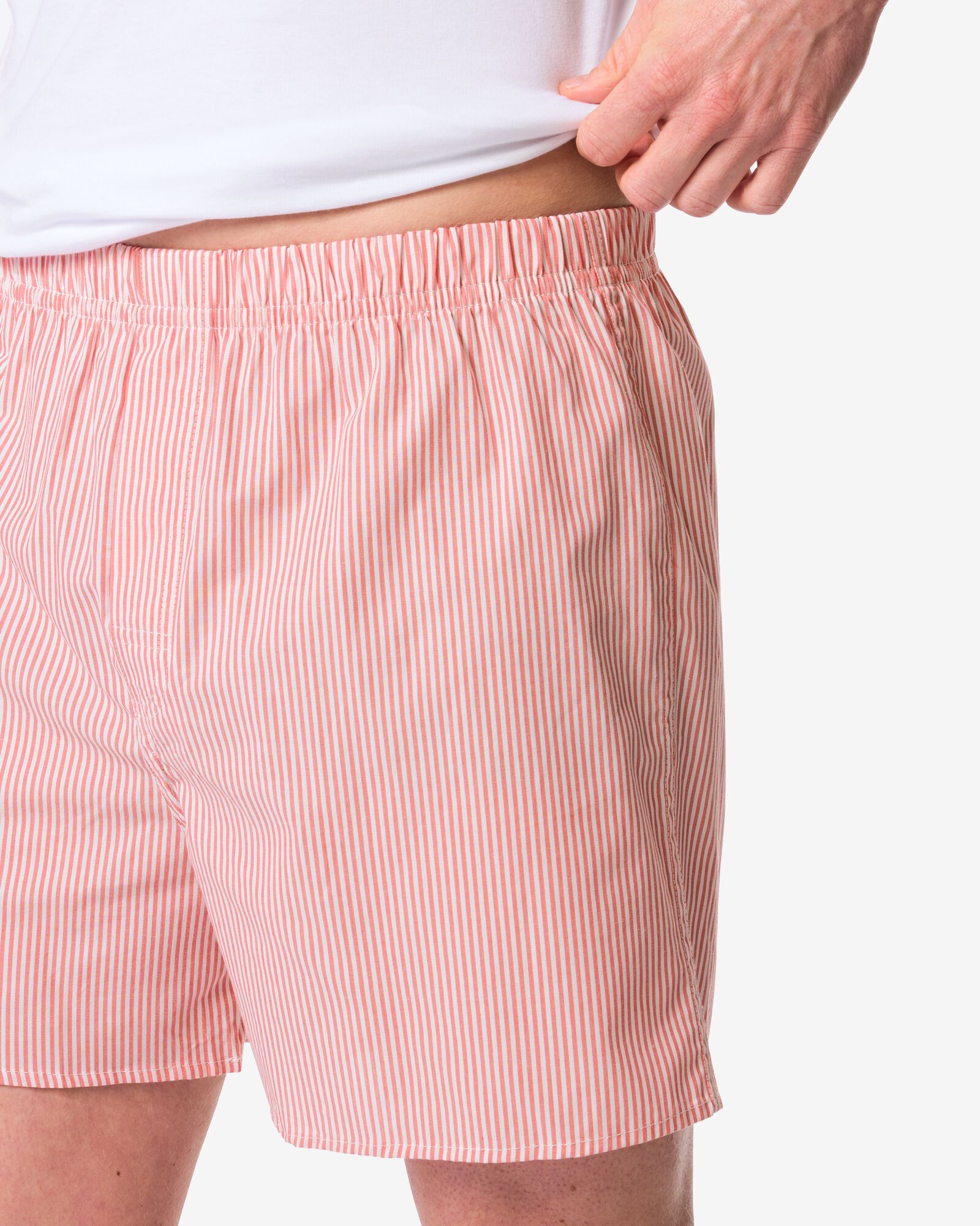 losse herenboxer strepen rood rood - 19190450RED - HEMA