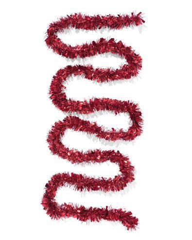 guirlande 2m rouge mat - 25110197 - HEMA