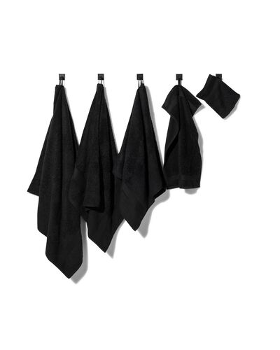 serviettes de bain épaisses noires - 200390 - HEMA