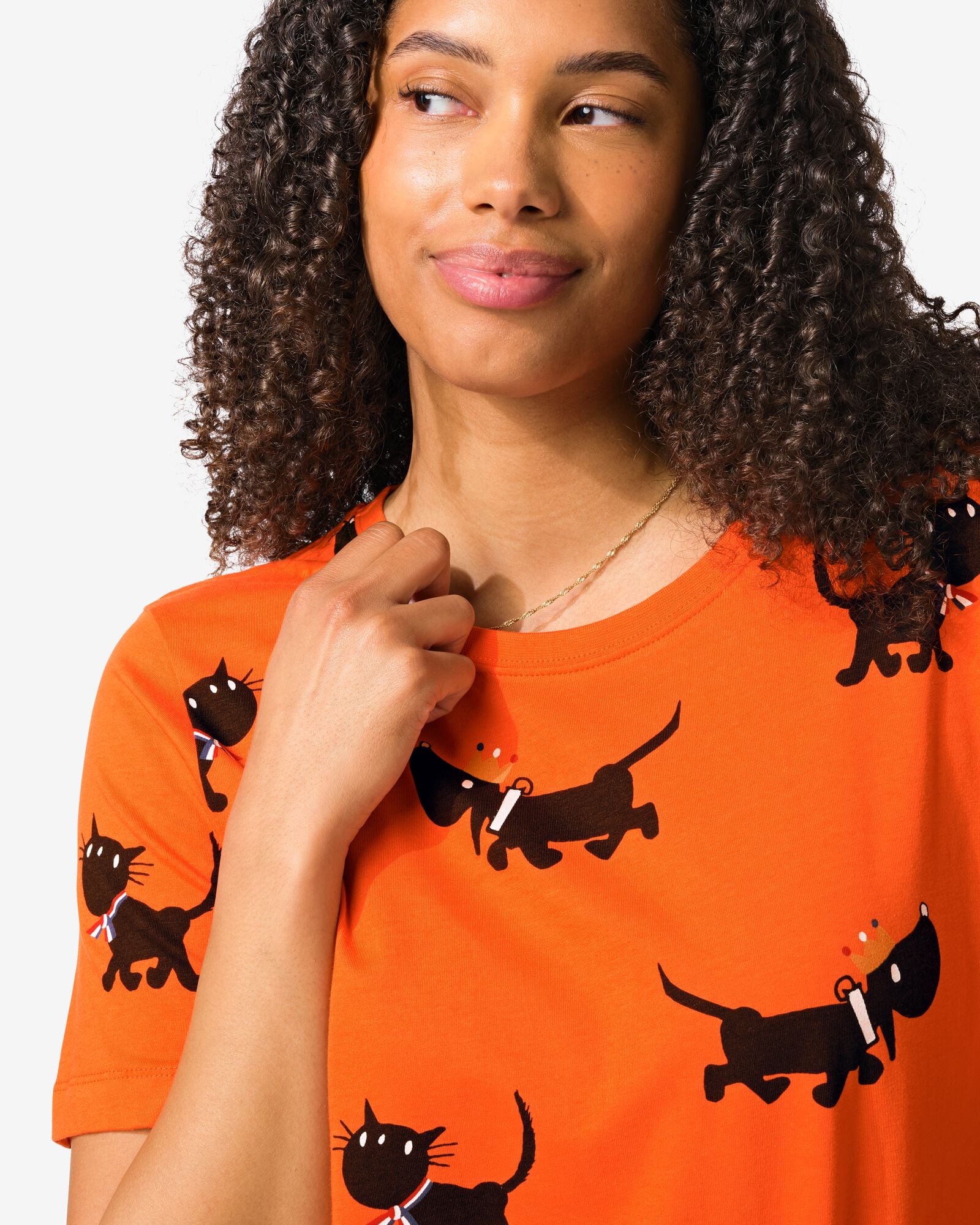 Takkie dames T-shirt jersey WK oranje oranje - 36208740ORANGE - HEMA