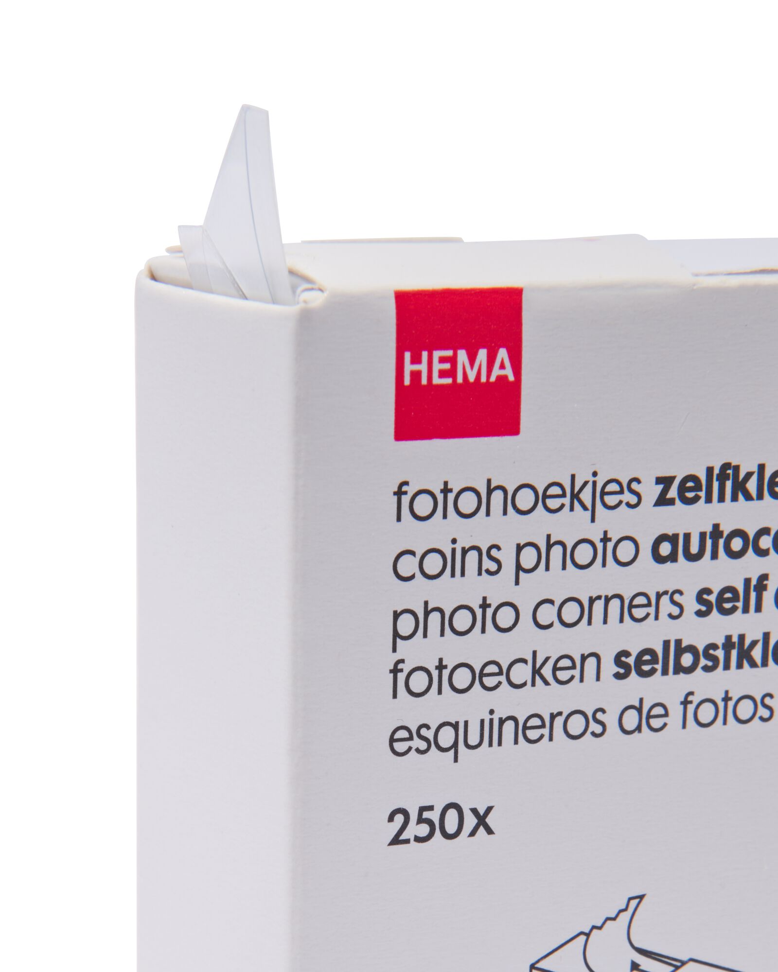 250-pak fotohoekjes zelfklevend - 14650024 - HEMA