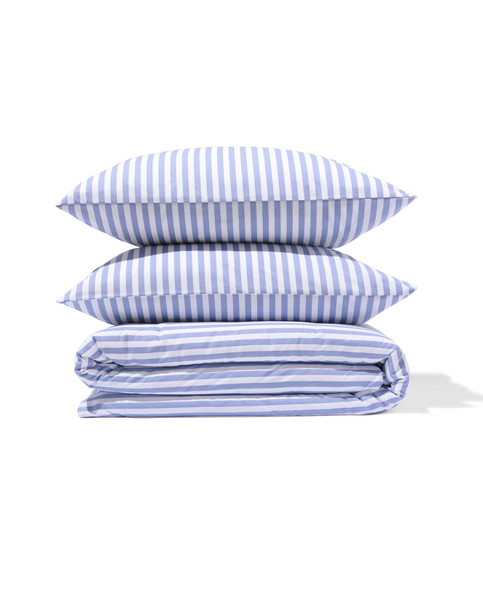 housse de couette 240 x 200/220 cm en coton doux, rayures lavande  - 5760130 - HEMA