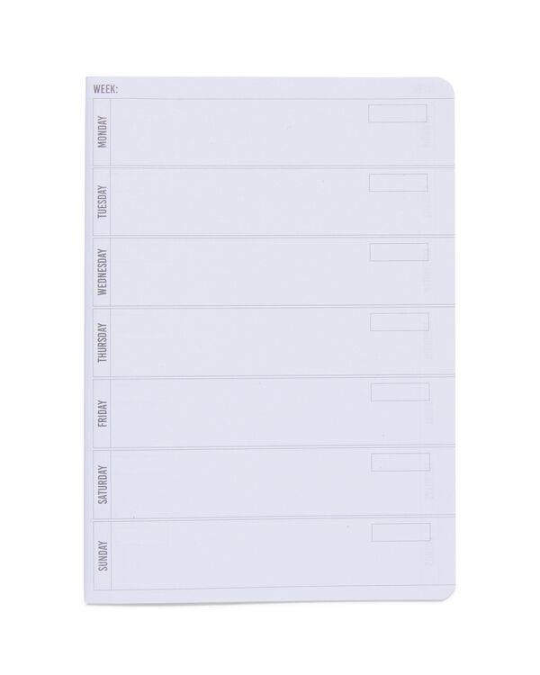 2 recharges planning hebdomadaire A5 pour carnet - 14170084 - HEMA