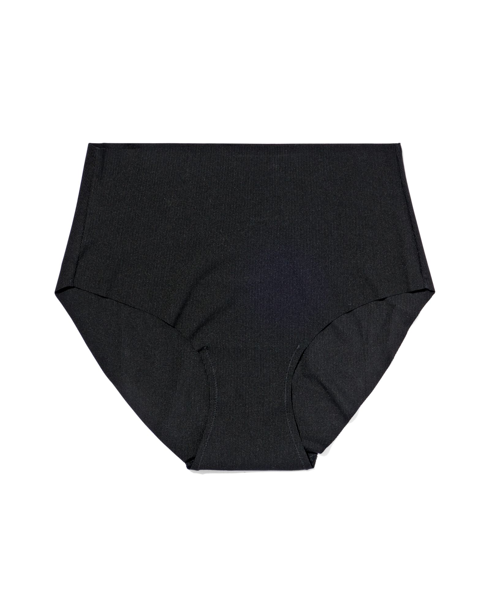 slip femme taille haute microfibre c&ocirc;tel&eacute; confort ultime noir - 19668104BLACK - HEMA