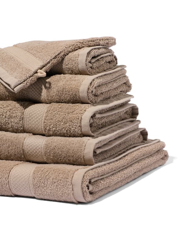 handdoeken - zware kwaliteit taupe taupe - 1000029030 - HEMA