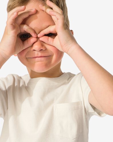 Kinder-T-Shirt mit Struktur ecru - 30742005ECRU - HEMA