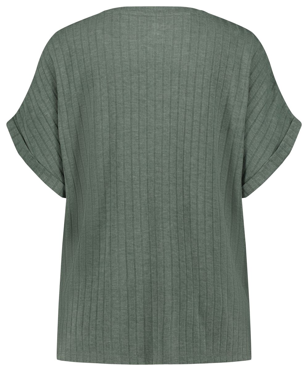 t-shirt lounge femme vert vert - 1000028595 - HEMA