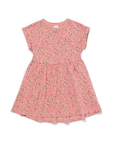 kinderjurk A-lijn jersey fruitprint ecru ecru - 30865905ECRU - HEMA
