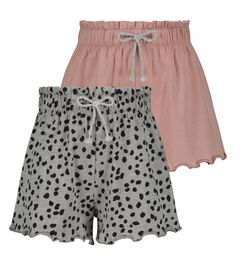 2er-Pack Kinder-Shorts rosa rosa - 1000027940 - HEMA