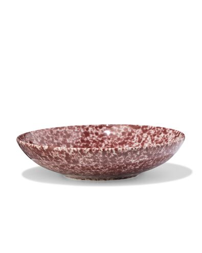 Sch&auml;lchen ⌀ 15 cm, Steingut, gesprenkelt, rot - 9650357 - HEMA