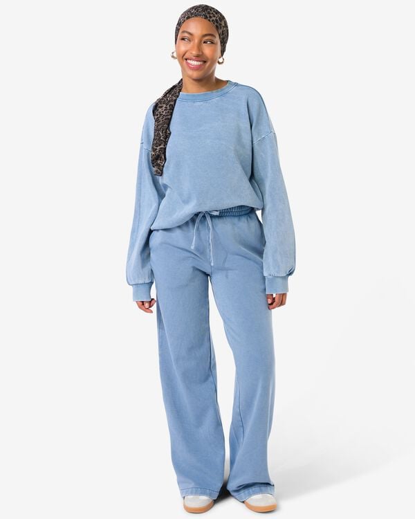 pantalon femme Esmee jersey regular fit bleu bleu - 36206720BLUE - HEMA
