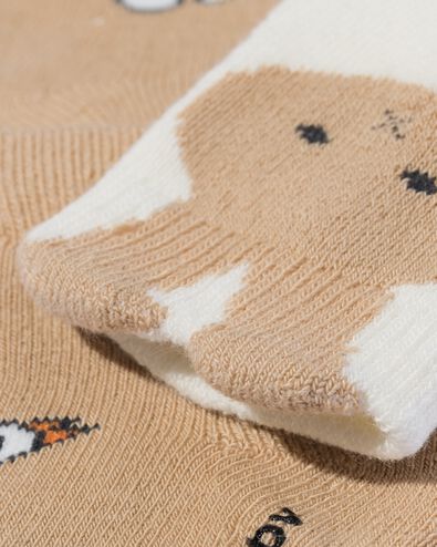 2 paires de chaussettes bébé Miffy terry beige 0-3 m - 4770021 - HEMA