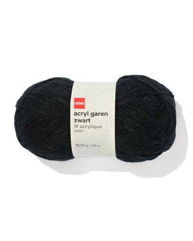 fil acrylique noir 100g 250m - 60760001 - HEMA