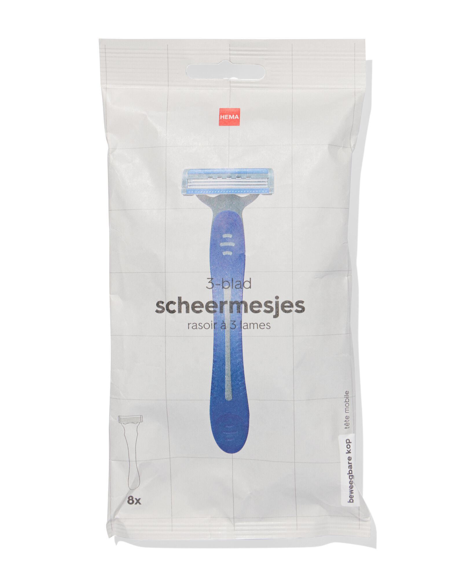 scheermesjes 3-blad - 8 stuks - 11937002 - HEMA