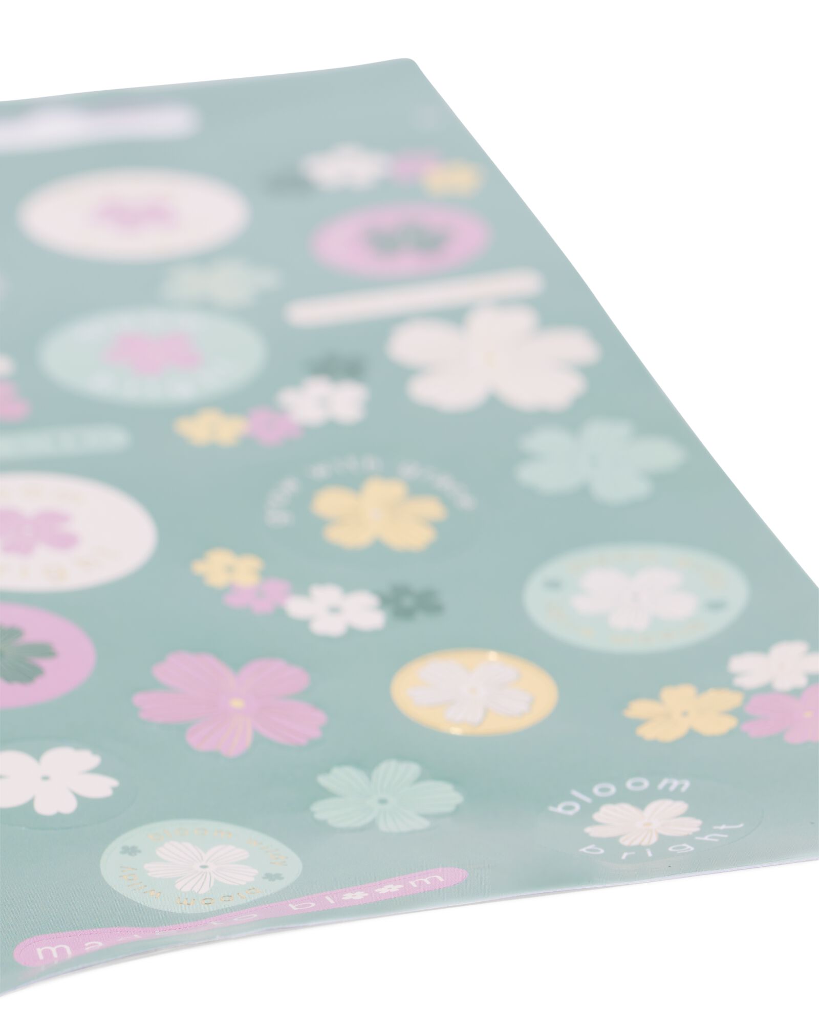 feuilles d'autocollants fleurs 10x22,1cm - lot de 3 - 14102312 - HEMA