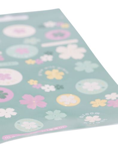 feuilles d'autocollants fleurs 10x22,1cm - lot de 3 - 14102312 - HEMA