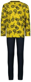 kinder pyjama katoen fietsen geel geel - 1000026551 - HEMA