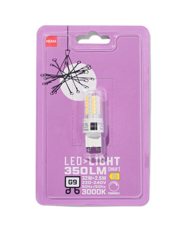 LED-Leuchte, G9, 2.5 W, 350 lm, dimmbar - 20000007 - HEMA