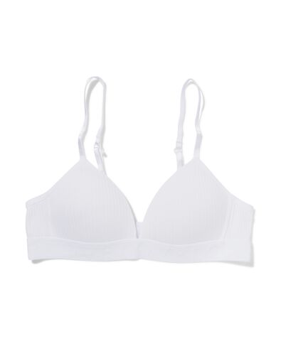 voorgevormde bh zonder beugel wit wit - 21900117WHITE - HEMA