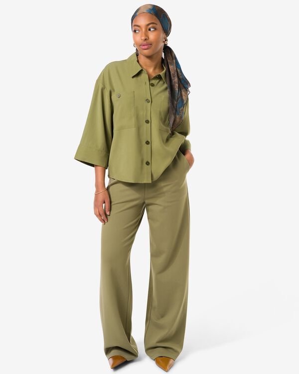 Damenhose Wendy, weites Bein olivgr&uuml;n olivgr&uuml;n - 36206280OLIVE - HEMA
