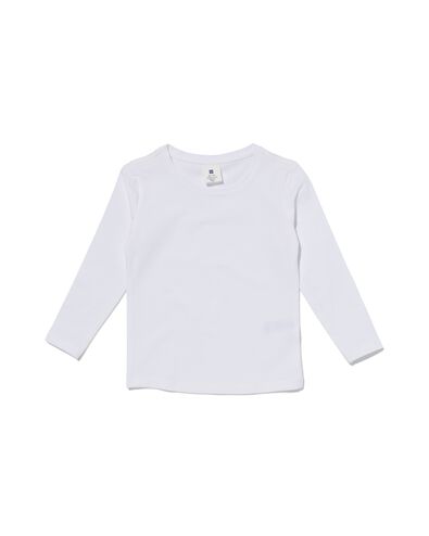 2 t-shirts enfant blanc 110/116 - 30843651 - HEMA