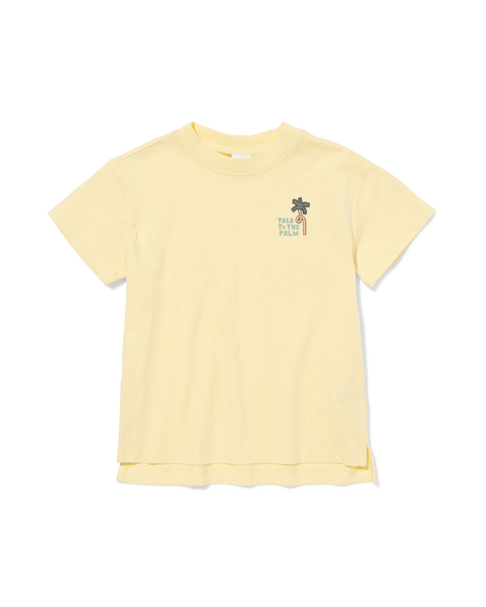 t-shirt enfant palmier jaune p&acirc;le jaune p&acirc;le - 30717505LIGHTYELLOW - HEMA