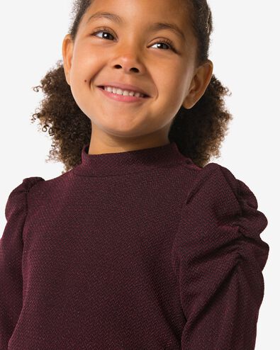 Kinderoberteil mit Glitzer bordeauxrot bordeauxrot - 30836806BURGUNDYRED - HEMA