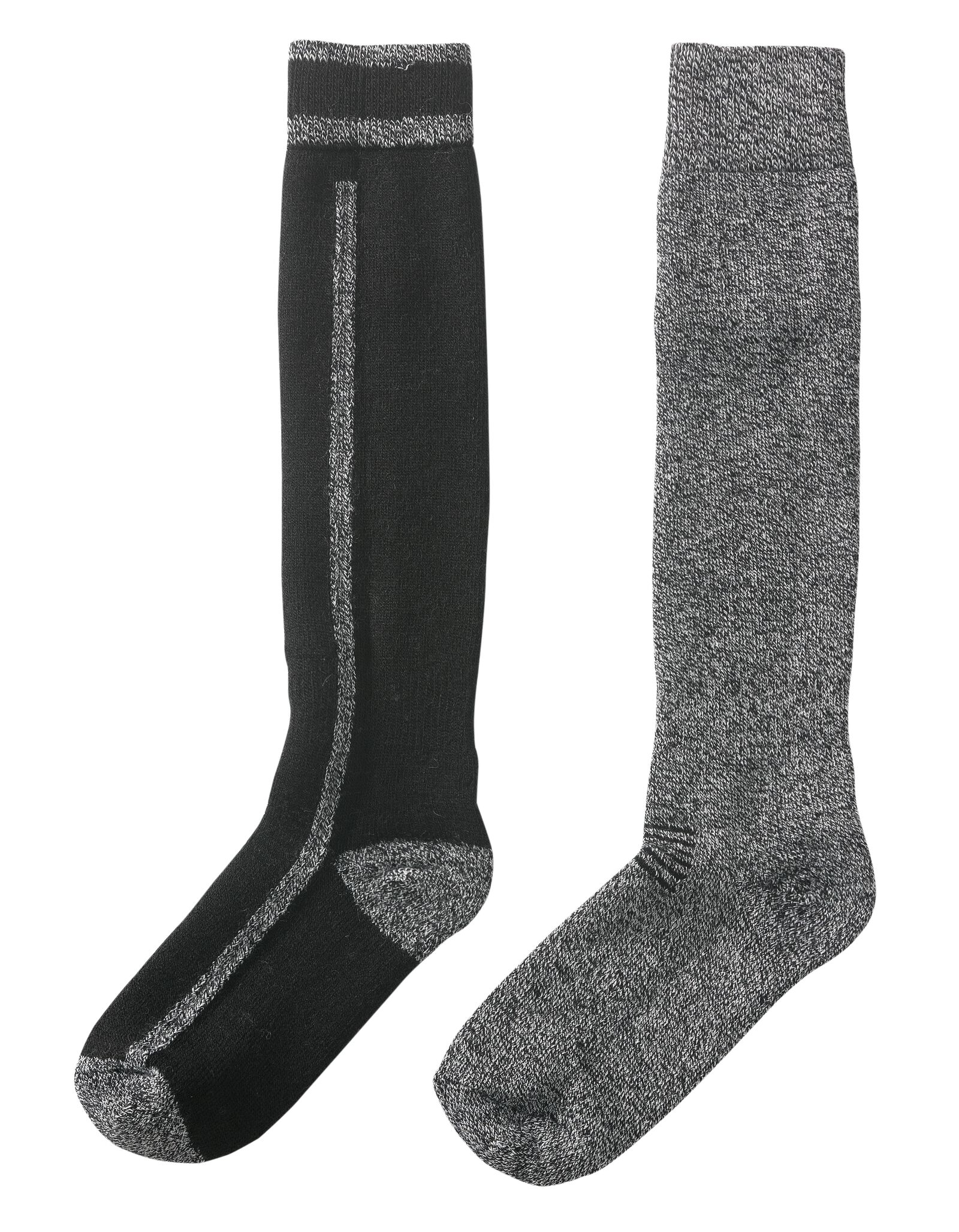 2 paires de chaussettes de ski homme noir - HEMA