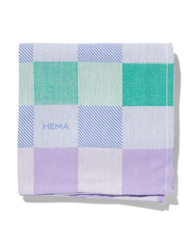 theedoek 65x65 katoen met ruiten - 5450044 - HEMA