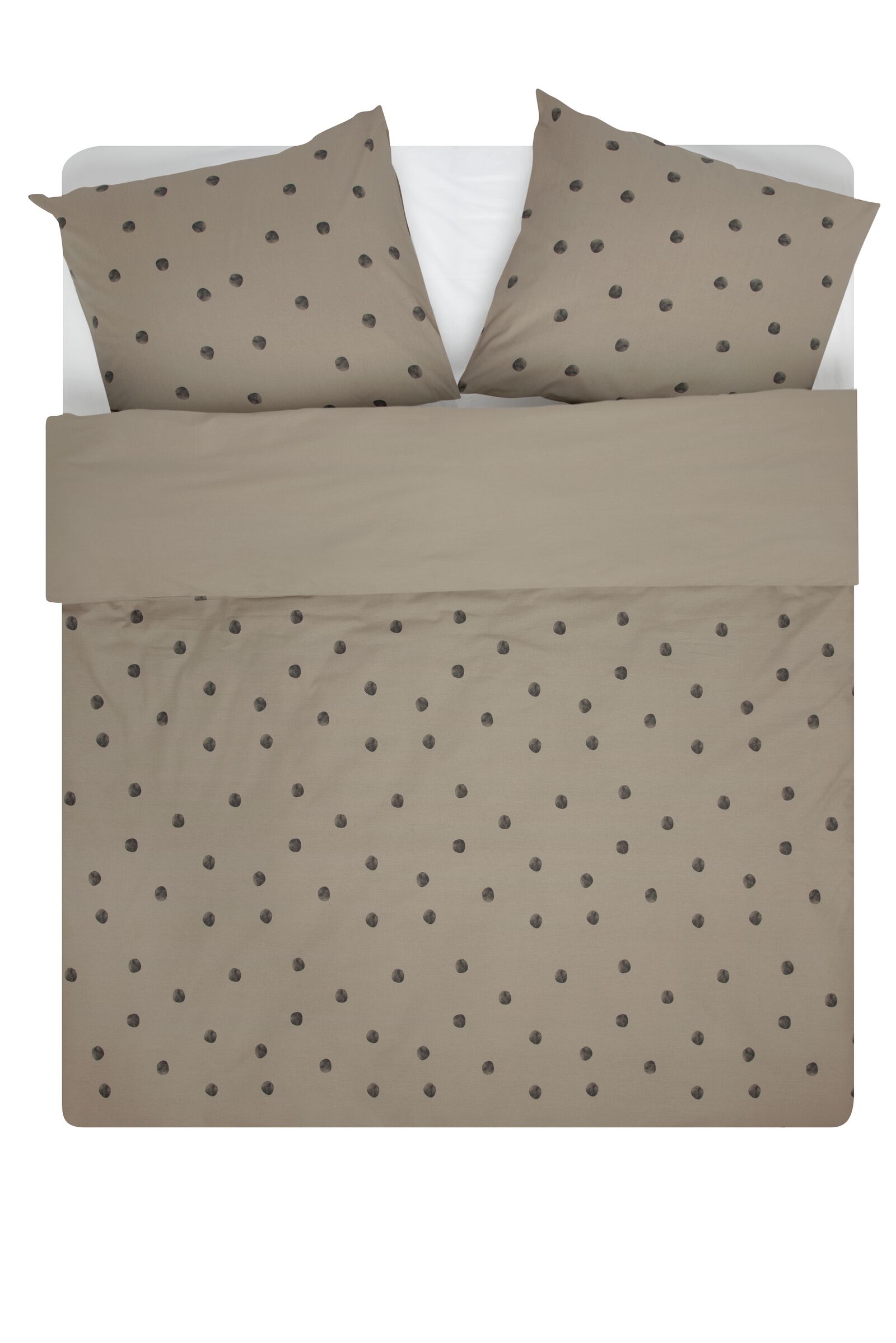 Bettw&auml;sche, Soft Cotton, Baumwolle, Punkte sand - 1000025692 - HEMA