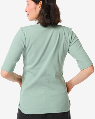 t-shirt femme Clara côtelé gris M - 36254652 - HEMA