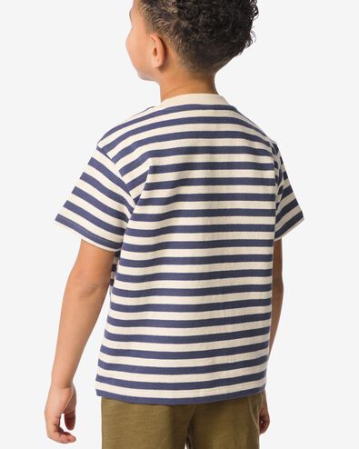 kinder T-shirt strepen blauw - 30713401BLUE - HEMA
