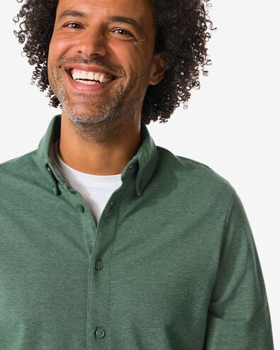 Herren-Oberhemd Billy, Pikee dunkelgr&uuml;n dunkelgr&uuml;n - 2101720DARKGREEN - HEMA