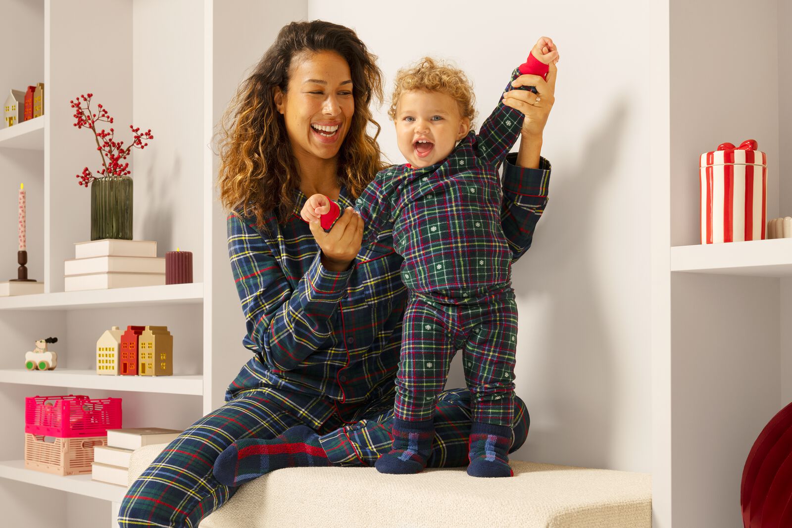 War Child babypyjama velours ruiten multi multi - 33300170MULTI - HEMA