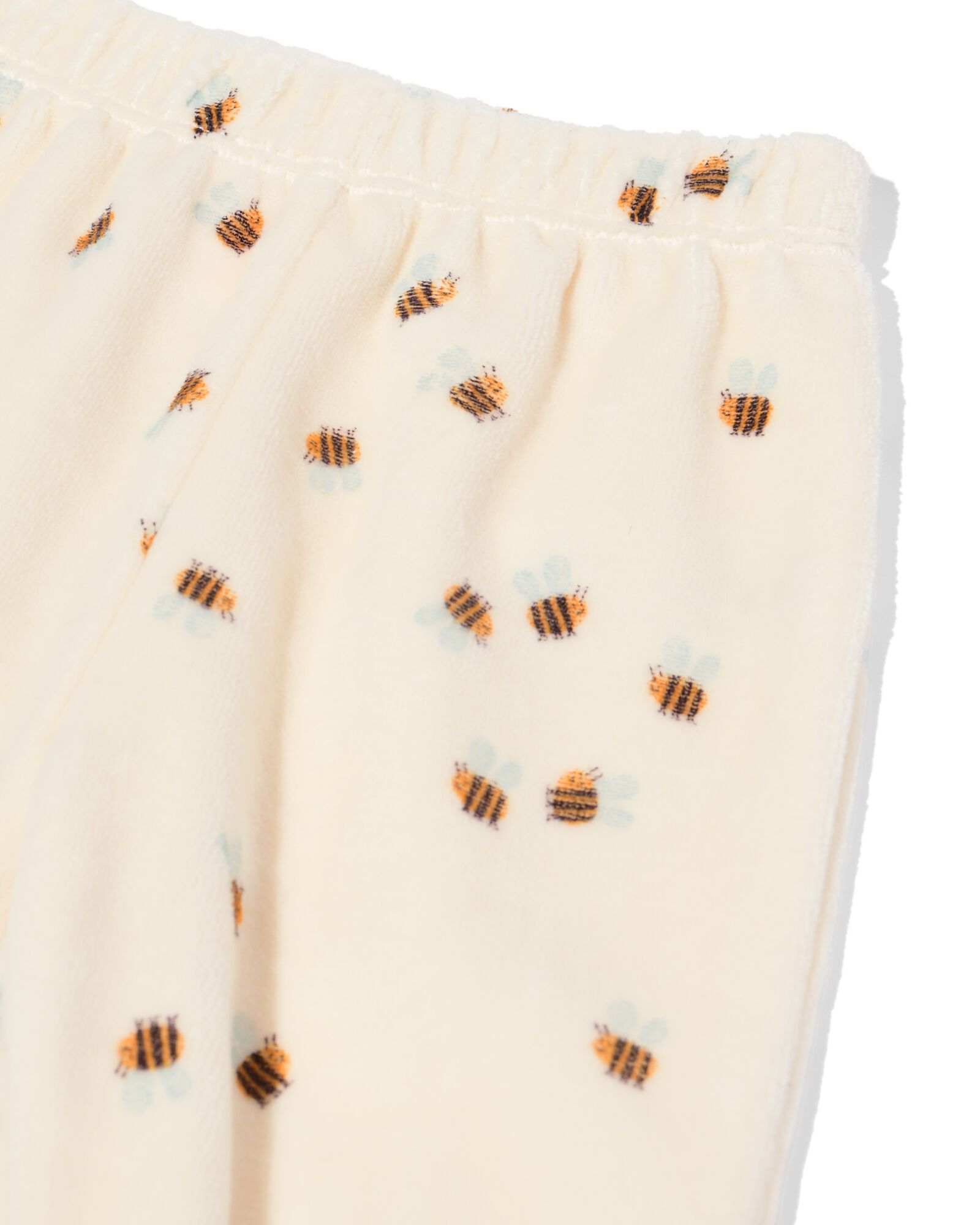 newborn kledingset velours bijen ecru - 33438920ECRU - HEMA