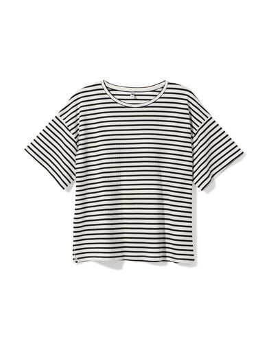 Damen T-Shirt Noel Streifen schwarz schwarz - 36239475BLACK - HEMA